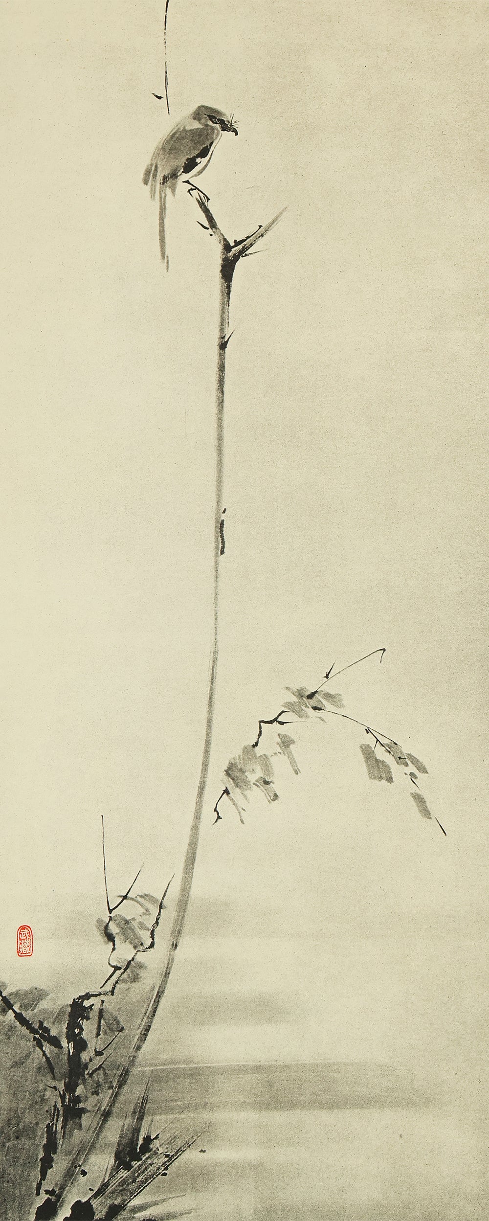 Reproduction Print 宮本武蔵 Miyamoto Musashi Japanese art kakejiku kakemono wall hanging scroll / Shrike on Bare Tree with Box RE542 - Image 4
