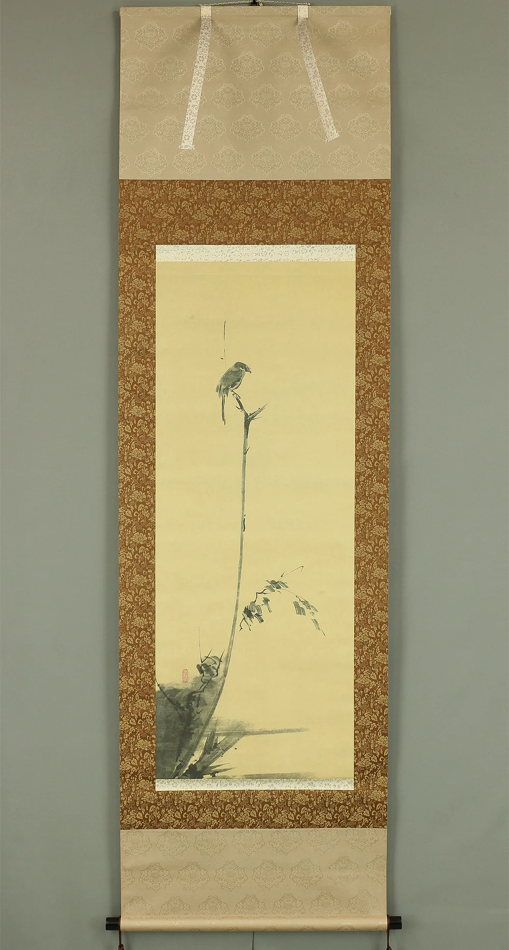 Reproduction Print 宮本武蔵 Miyamoto Musashi Japanese art kakejiku kakemono wall hanging scroll / Shrike on the Bare Tree A637 - Image 2