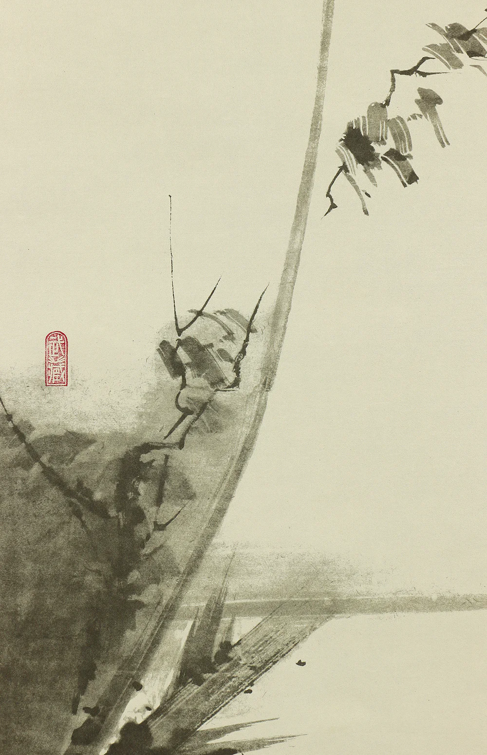 Reproduction Print 宮本武蔵 Miyamoto Musashi Japanese art kakejiku kakemono wall hanging scroll / Shrike on the bare tree with Original Box A421 - Image 6