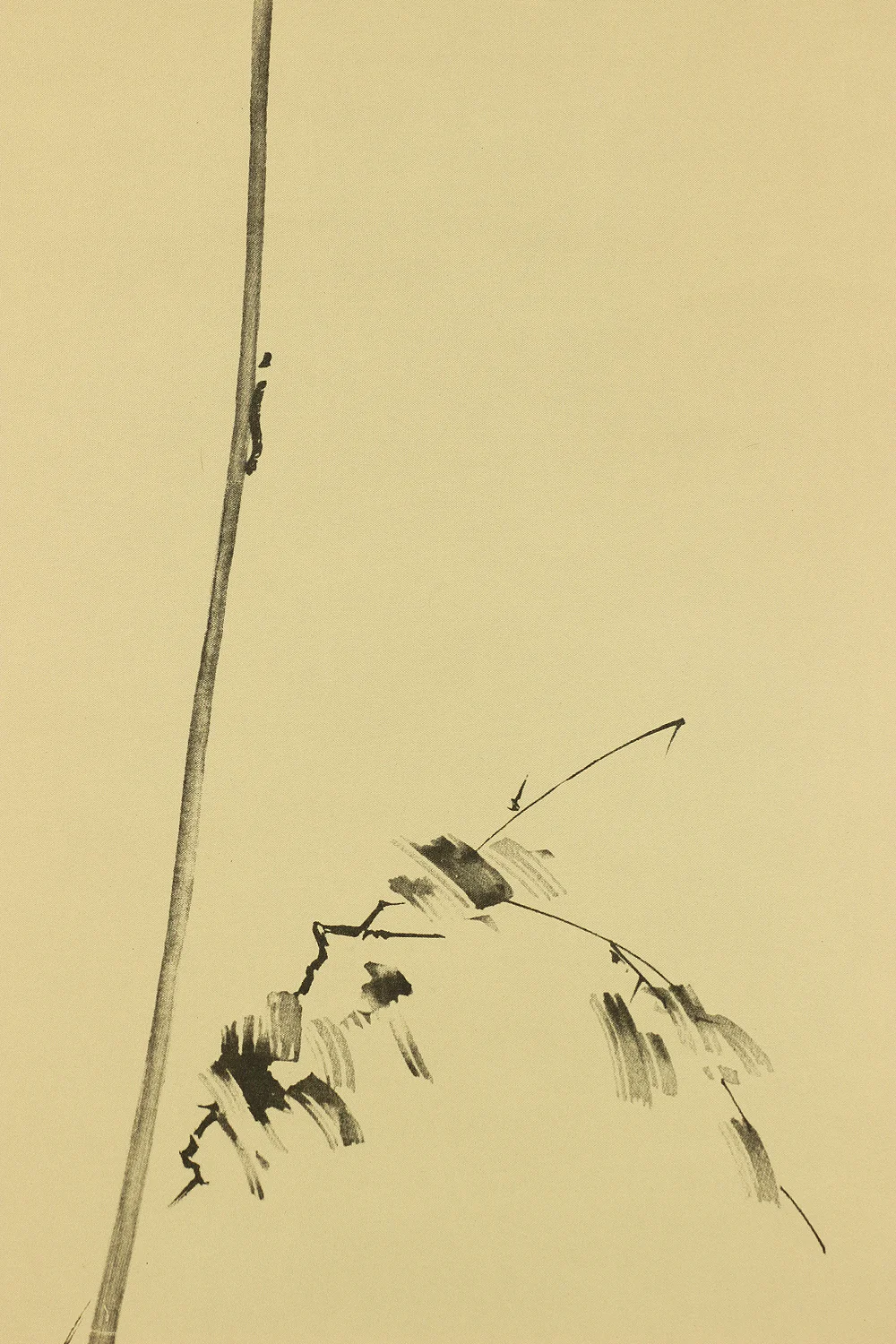 Reproduction Print 宮本武蔵 MIYAMOTO MUSASHI Japanese art kakejiku kakemono wall hanging scroll / Shrike on the bare tree with Original Box W868 - Image 8