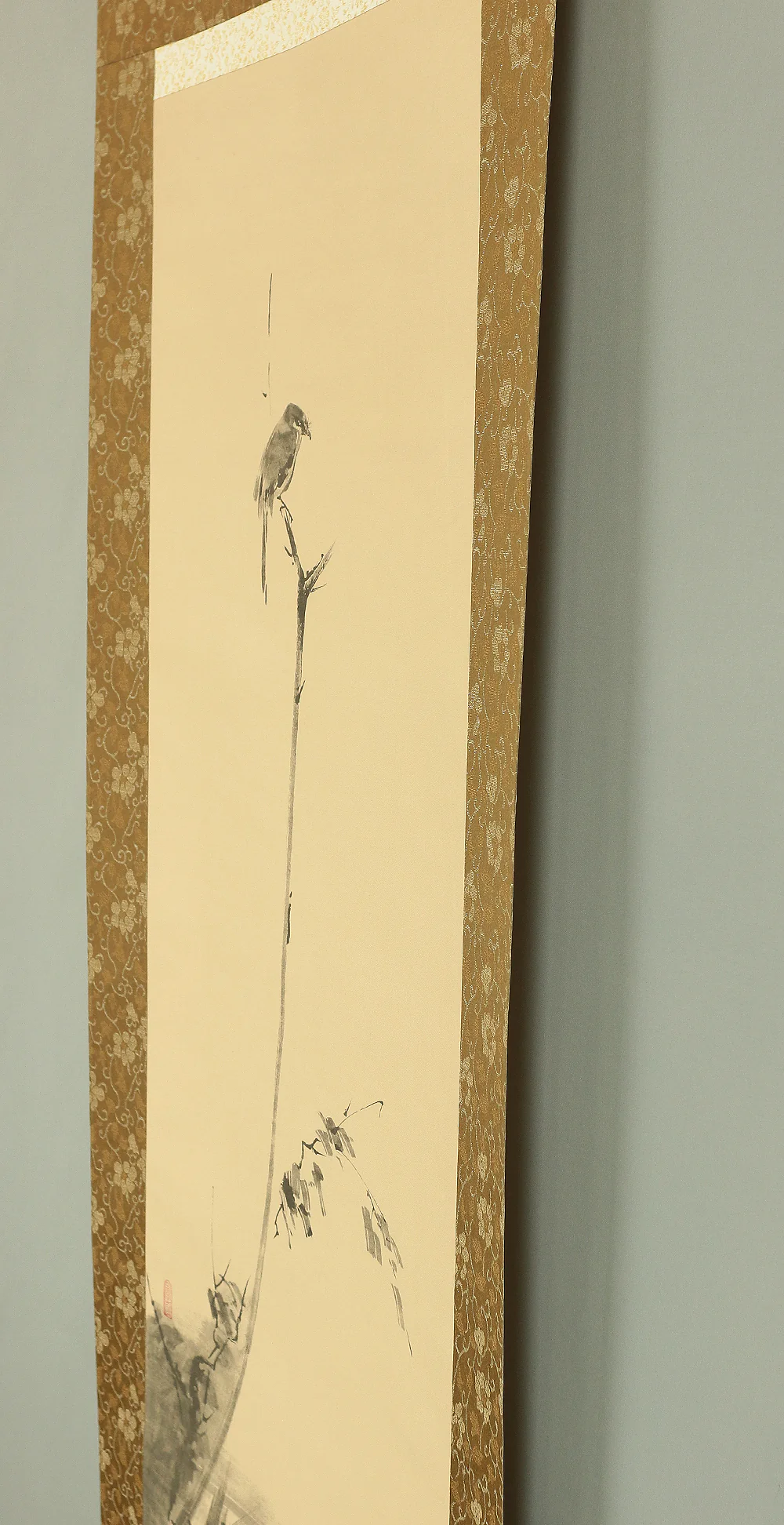 Reproduction Print 宮本武蔵 MIYAMOTO MUSASHI Shrike on bare tree with Box A136 / Japanese art kakejiku kakemono wall hanging scroll - Image 9