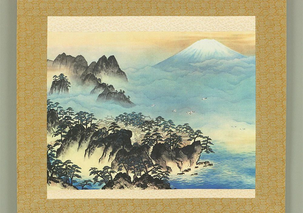 Reproduction Prints 3pcs Important cultural properties Miyamoto Musashi, Yokoyama Taikan, and Yamamoto Shunkyo Japanese art kakejiku kakemono wall hanging scroll with Box A440 - Image 3