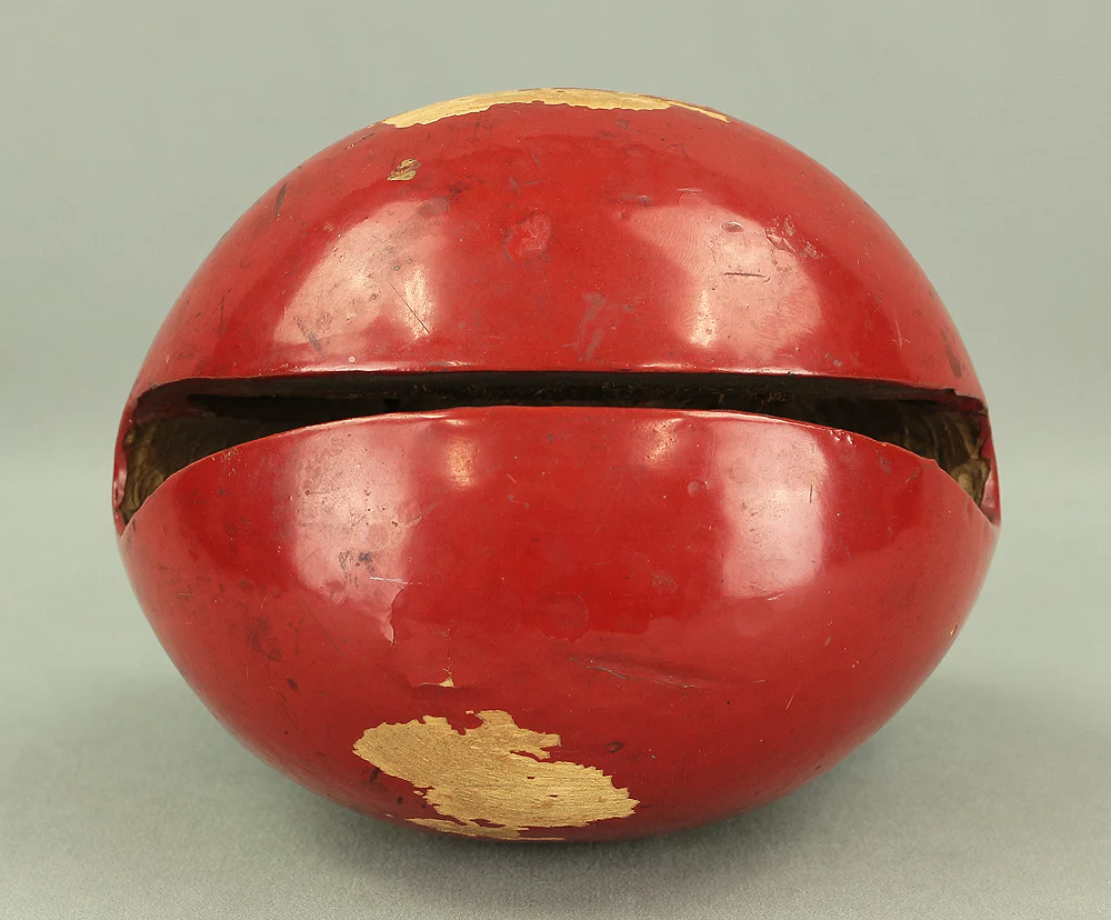 Reversible Mokugyo (Wooden Fish) Fish-shaped wooden temple drum wooden gong with stick & cushion Japanese Buddhist altar fittings - Image 13