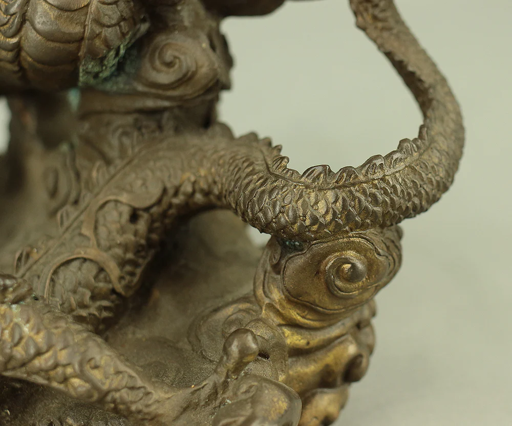 Rising Dragon Holding Cintamani (Nyoi Hoju) Okimono Figurine VA429 - Image 35