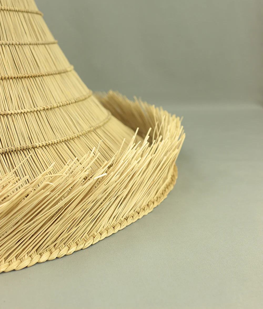 Roningasa Amigasa Hat for Ronin Samurai Bushi made of Japanese Rush VA612 - Image 12