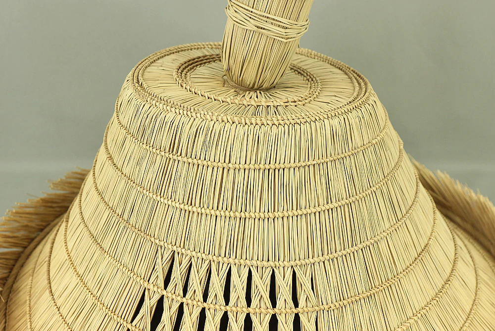 Roningasa Amigasa Hat for Ronin Samurai Bushi made of Japanese Rush VA612 - Image 9