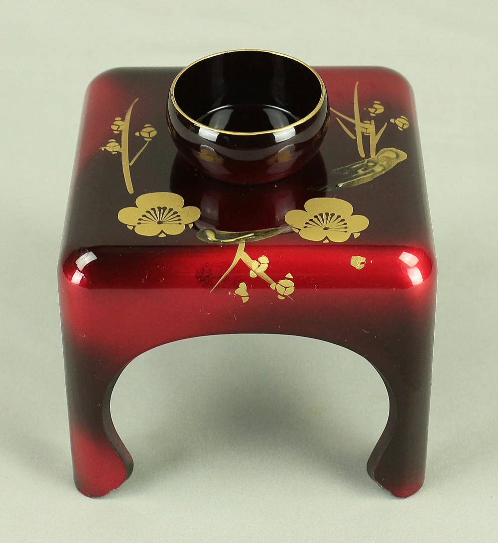 Set of bowls - Aizu Lacquer Plum Tree Toso Bowl Set - Resin/Polyester VA325 - Image 38