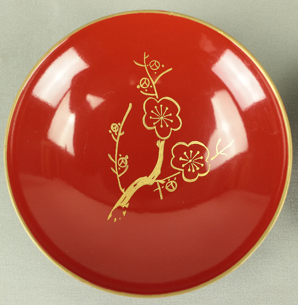 Set of bowls - Aizu Lacquer Plum Tree Toso Bowl Set - Resin/Polyester VA325 - Image 46