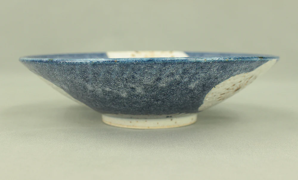 Shino ware White Plum Patterned Pastry Plate with Box VA821 - Image 5