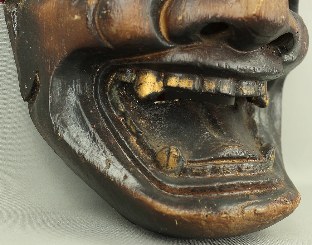 'Shishiguchi' 獅子口 Mask / Japanese Traditional Noh play Resin Carving Mask VA275 - Image 10