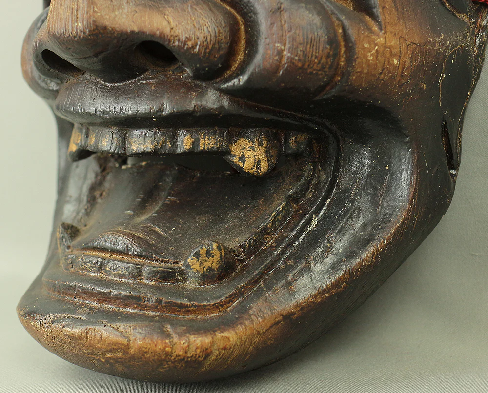 'Shishiguchi' 獅子口 Mask / Japanese Traditional Noh play Resin Carving Mask VA275 - Image 14