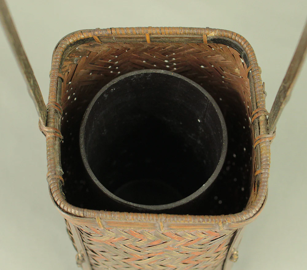 Shounsai 松雲斎 Hanakago - Japanese Bamboo Woven Flower Vase Basket VA444 - Image 23