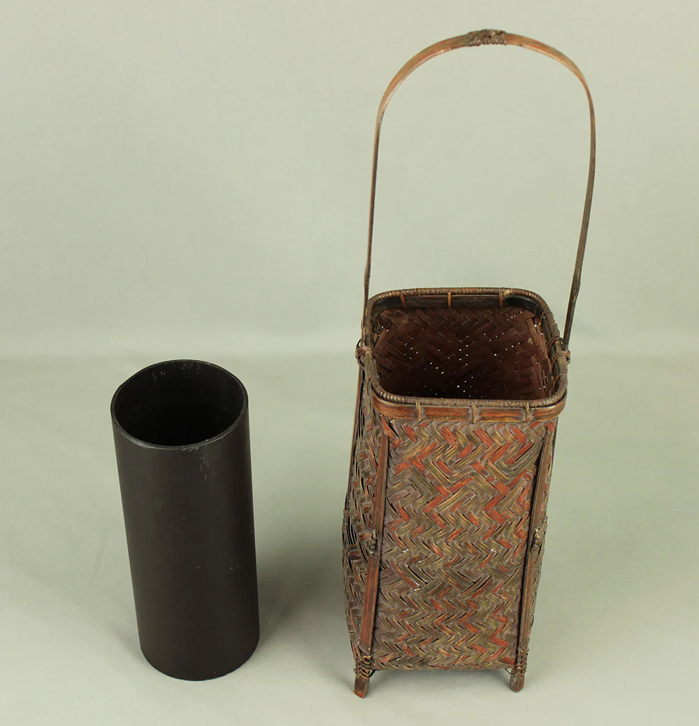 Shounsai 松雲斎 Hanakago - Japanese Bamboo Woven Flower Vase Basket VA444 - Image 24