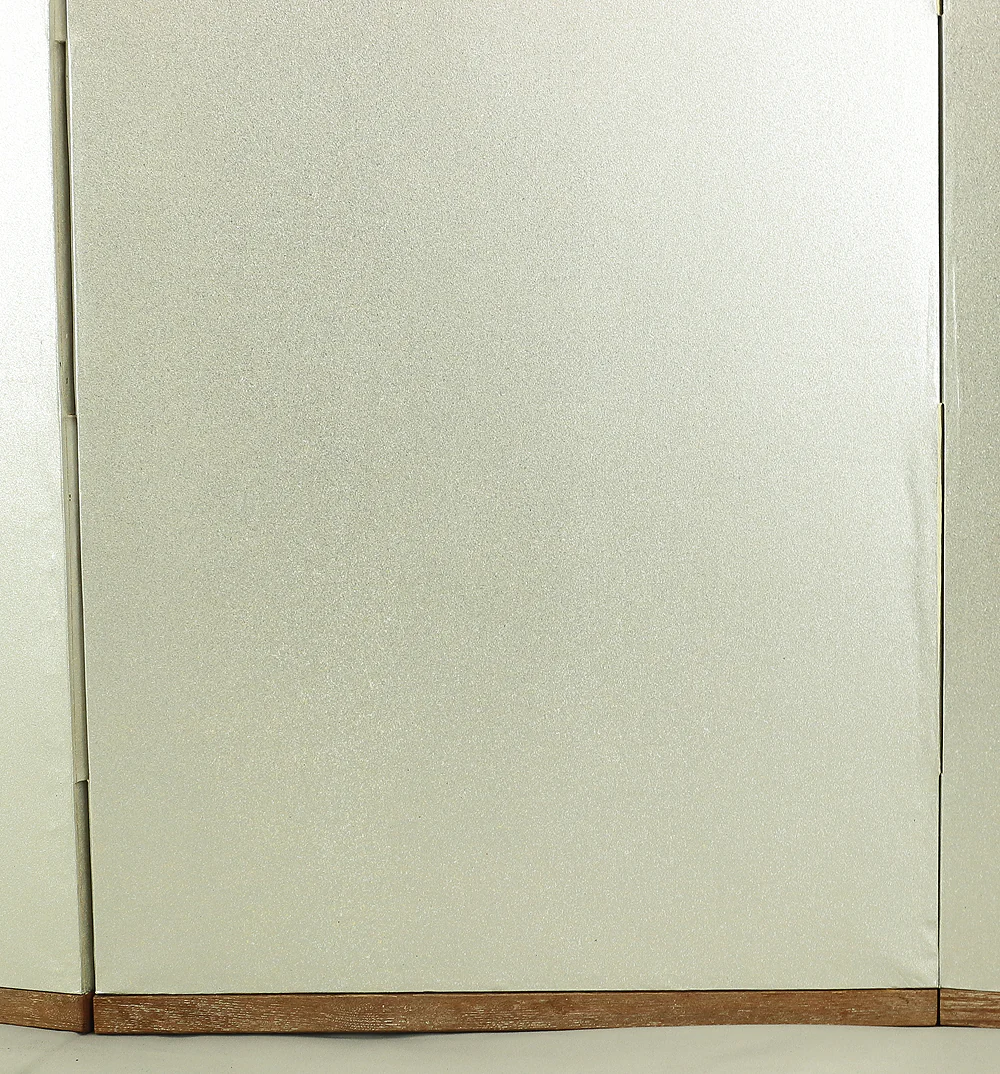 Small Silver Leaf Room Divider Byobu Four Panels Folding screen VA300 - Image 10