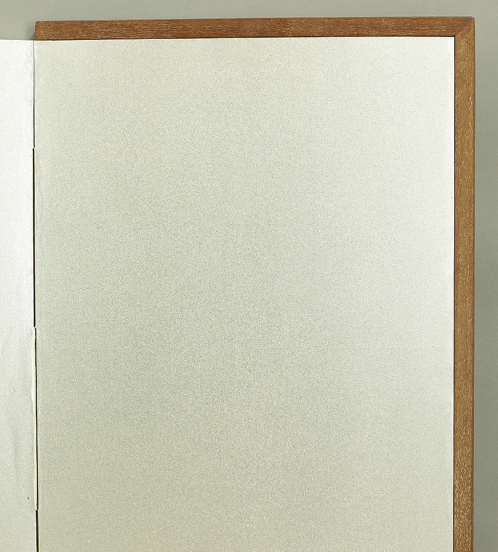 Small Silver Leaf Room Divider Byobu Four Panels Folding screen VA300 - Image 11