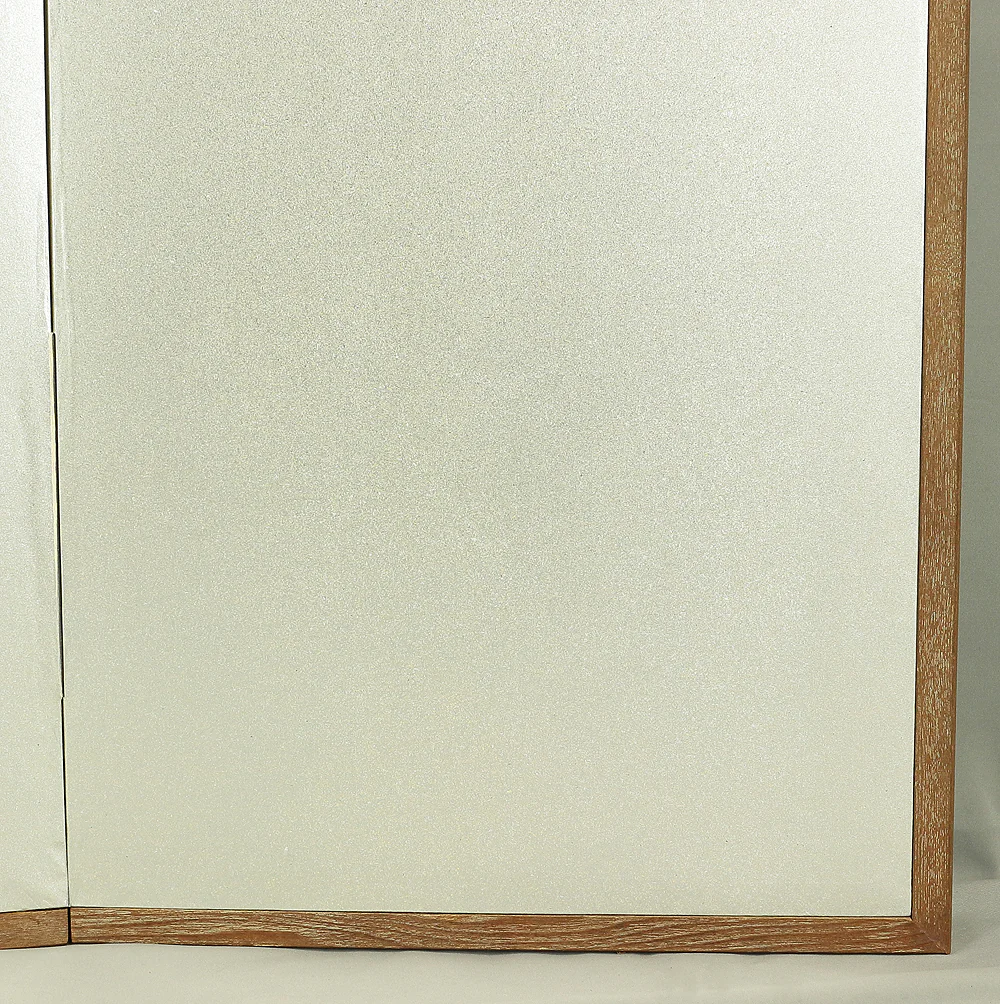 Small Silver Leaf Room Divider Byobu Four Panels Folding screen VA300 - Image 12