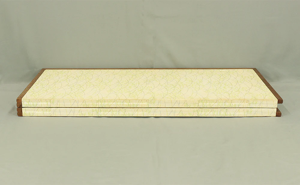 Small Silver Leaf Room Divider Byobu Four Panels Folding screen VA300 - Image 26