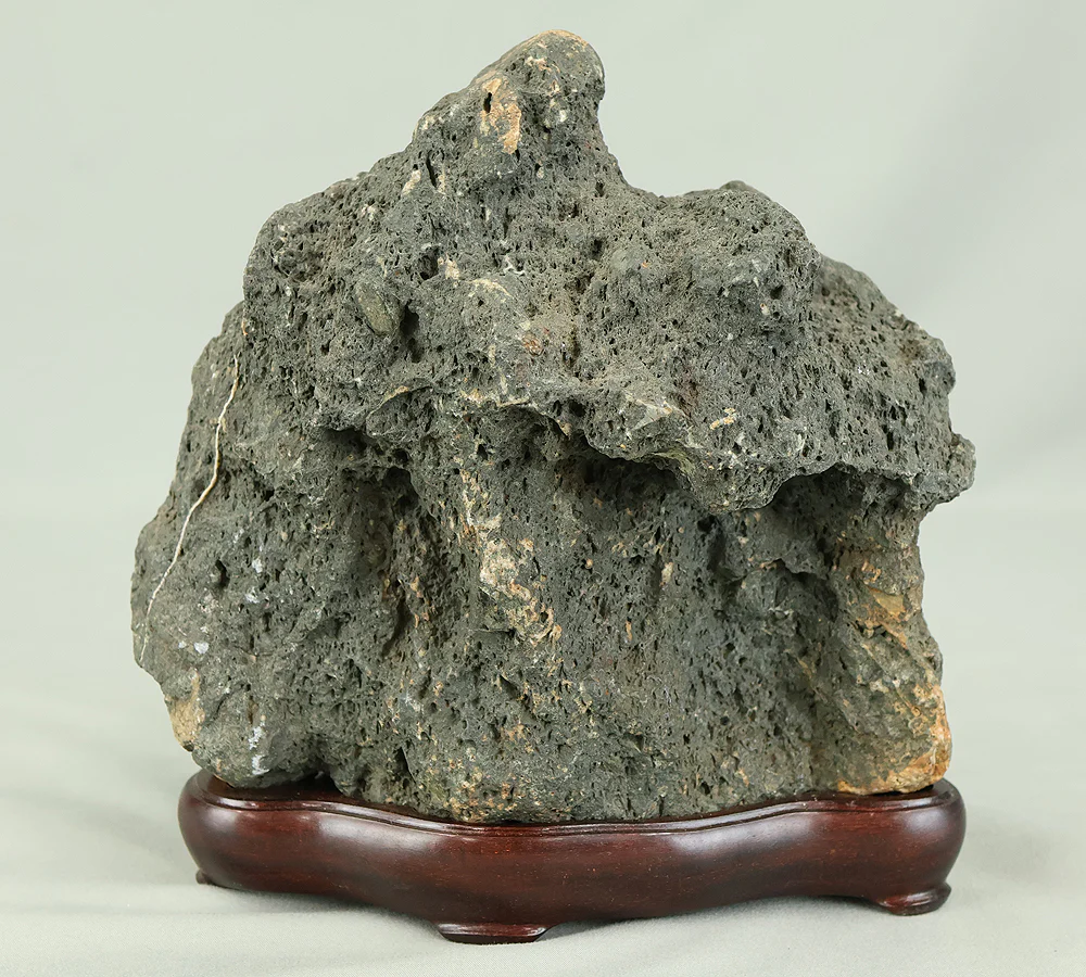 Suiseki 血洗川石 Chiaraigawa Stone 3.6kg from Okayama with Wooden Stand VB109 - Image 19