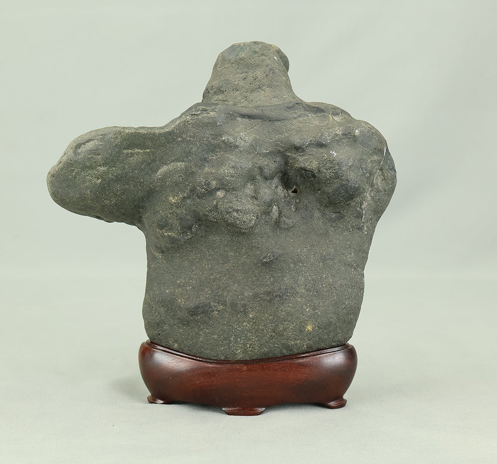 Suiseki 帝釈石 Taisyaku Stone 2.2kg from Hiroshima with Wooden Stand VB108 - Image 8