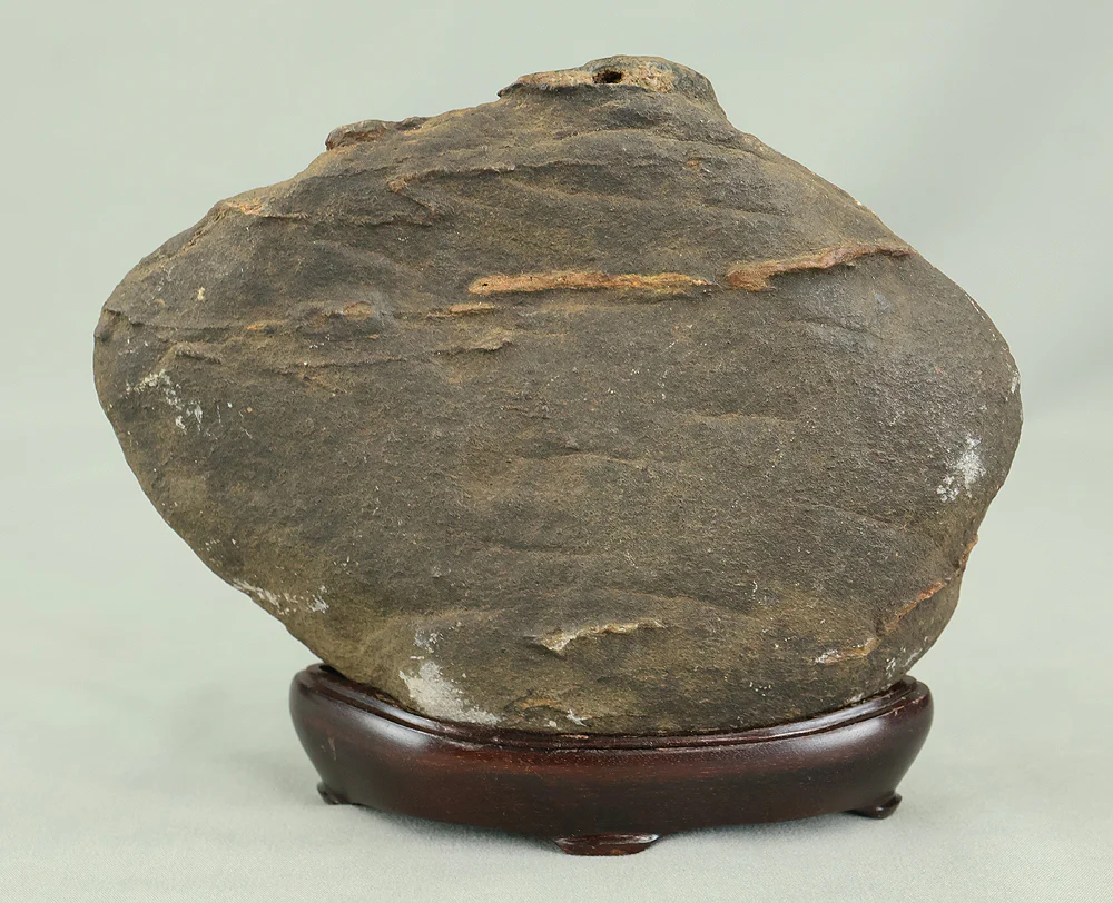 Suiseki Stone 1.3kg with Wooden Stand VB111 - Image 19