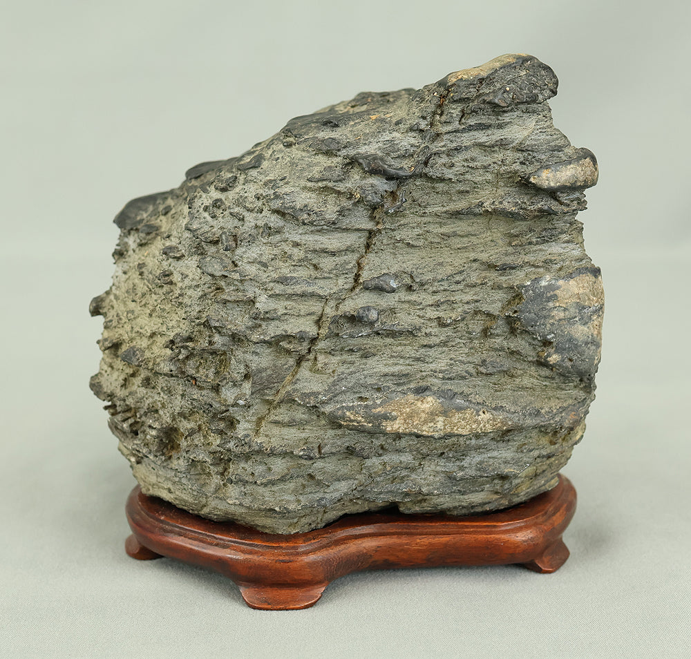 Suiseki Stone 1.9kg with Wooden Stand VB112 - Image 12