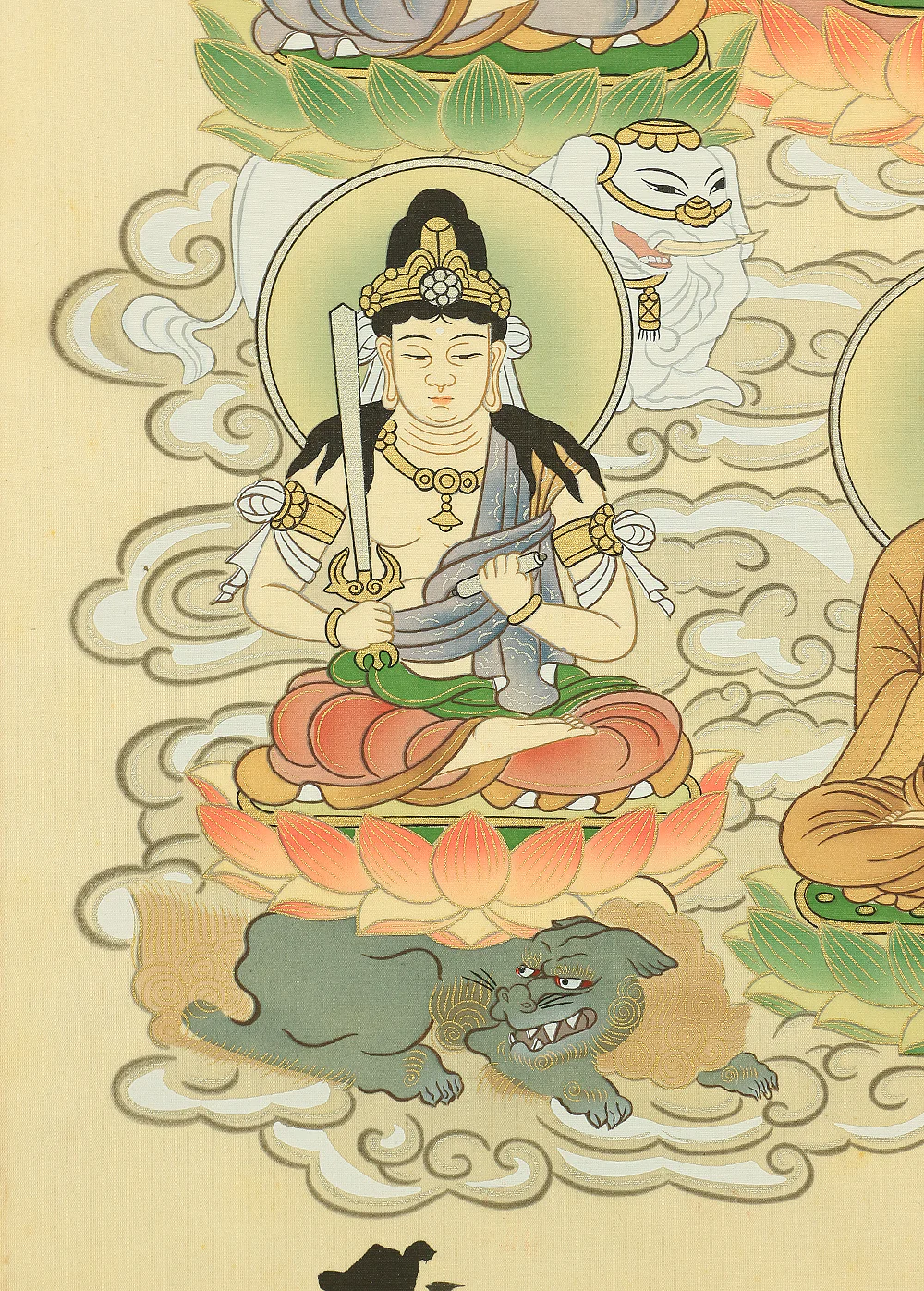 Awaji Island Thirteen Buddhas and Bodhisattvas 淡路島十三仏霊場 with Original Box (Tomobako) / Japanese Buddhism Hanging scroll RC614 - Image 12