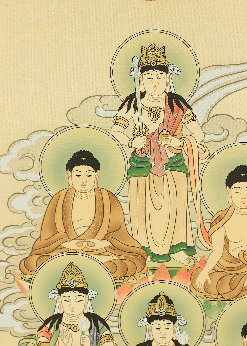 Awaji Island Thirteen Buddhas and Bodhisattvas 淡路島十三仏霊場 with Original Box (Tomobako) / Japanese Buddhism Hanging scroll RC614 - Image 8