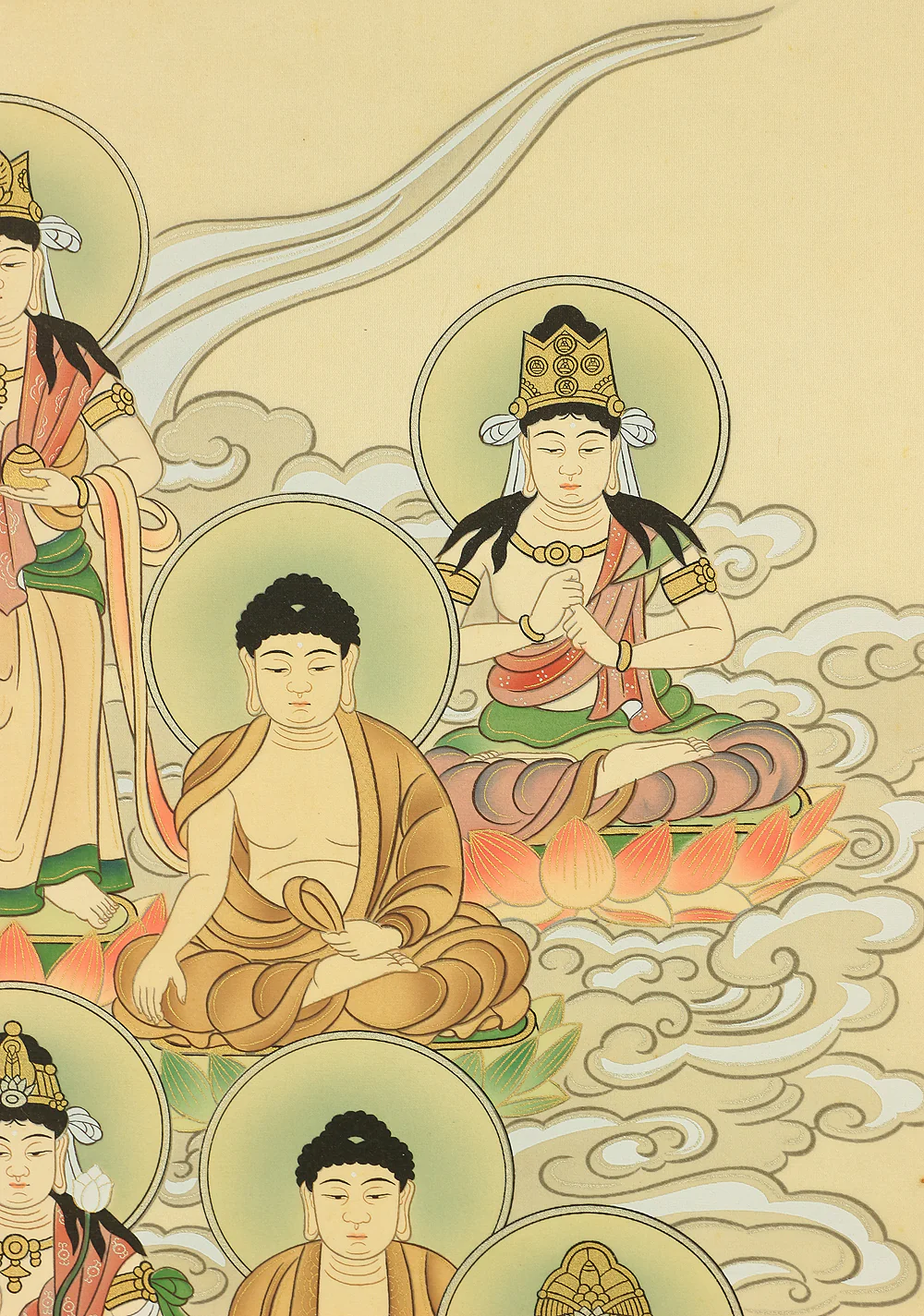Awaji Island Thirteen Buddhas and Bodhisattvas 淡路島十三仏霊場 with Original Box (Tomobako) / Japanese Buddhism Hanging scroll RC614 - Image 9