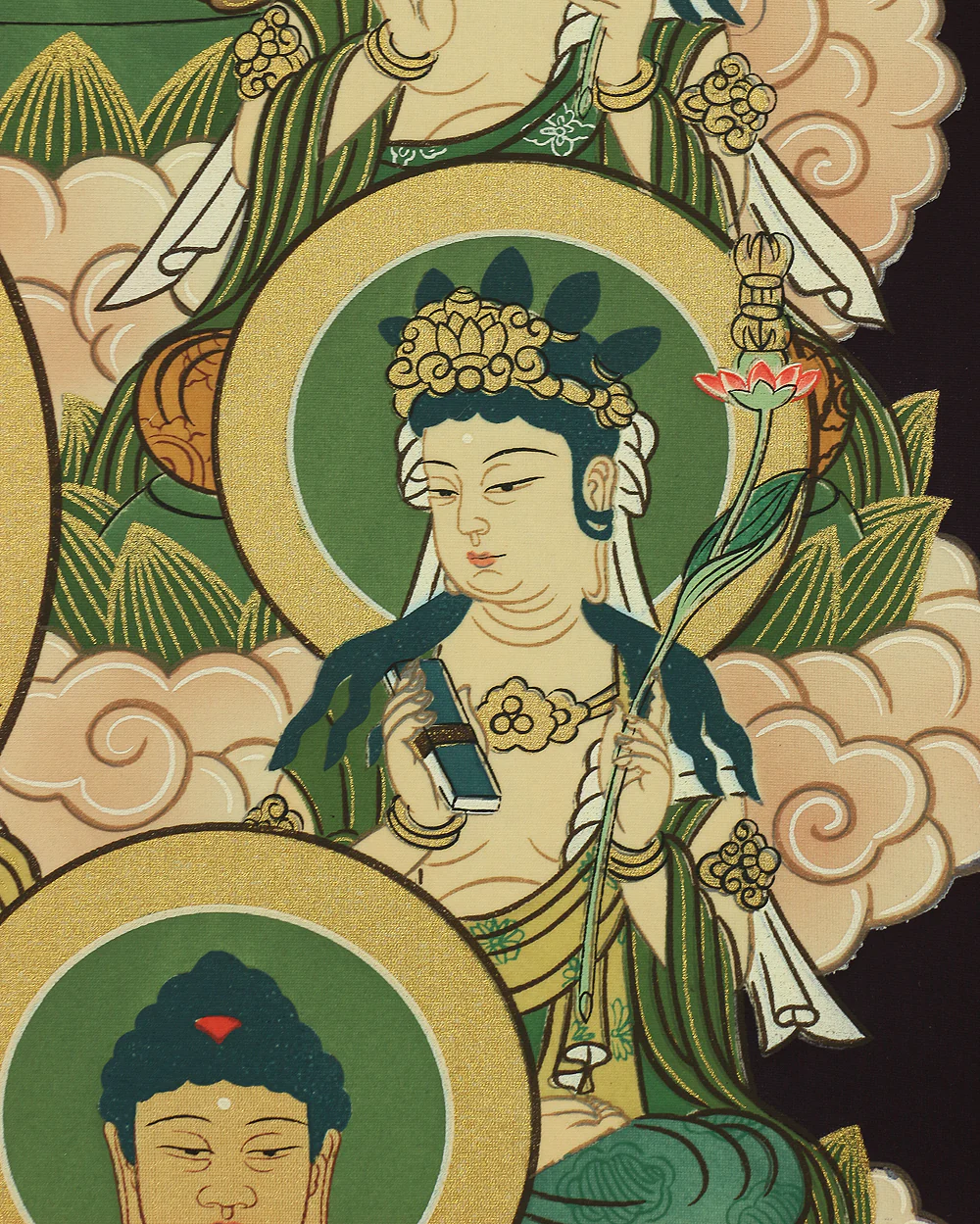 Thirteen Buddhas and Bodhisattvas with Box / Japanese Buddhism Hanging scroll RA801 - Image 11