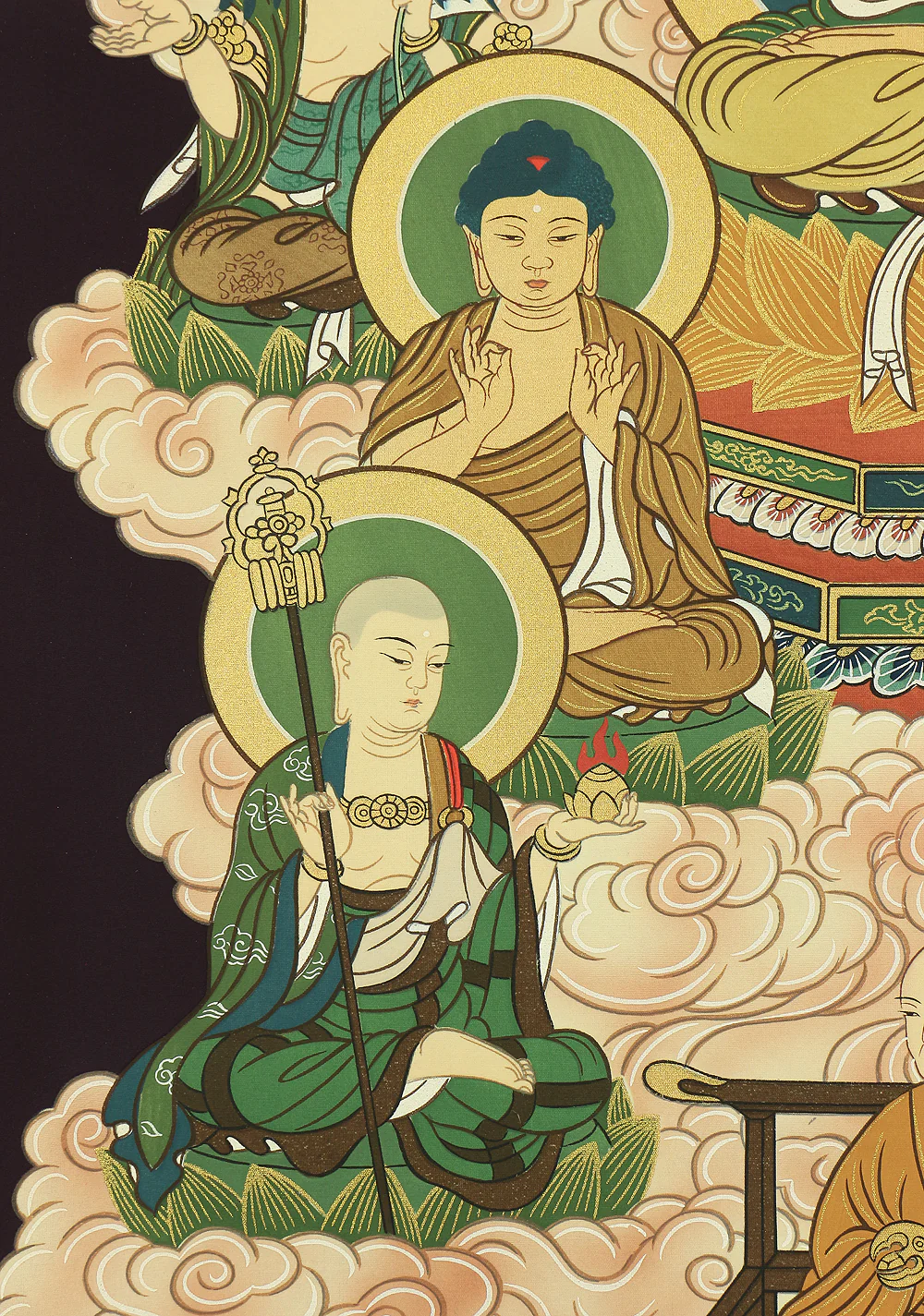 Thirteen Buddhas and Bodhisattvas with Box / Japanese Buddhism Hanging scroll RA801 - Image 13