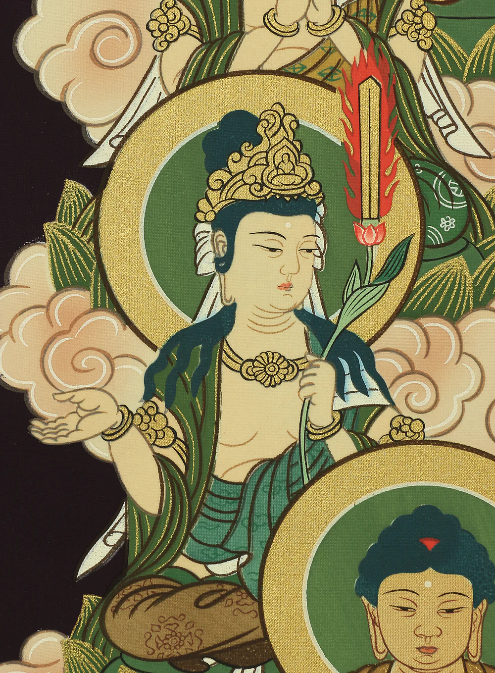 Thirteen Buddhas and Bodhisattvas with Box / Japanese Buddhism Hanging scroll RA801 - Image 7