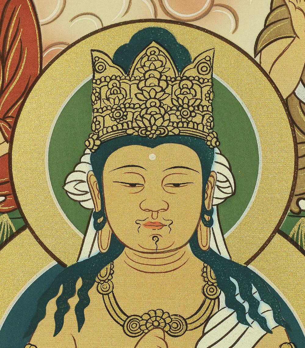 Thirteen Buddhas and Bodhisattvas with Box / Japanese Buddhism Hanging scroll RA801 - Image 9