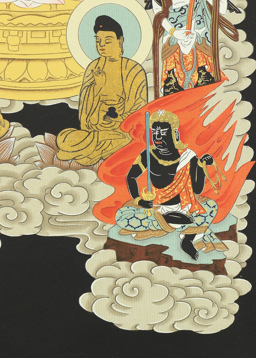 Thirteen Buddhas and Bodhisattvas with Original Box (Tomobako) / Japanese Buddhism Hanging scroll RC542 - Image 10