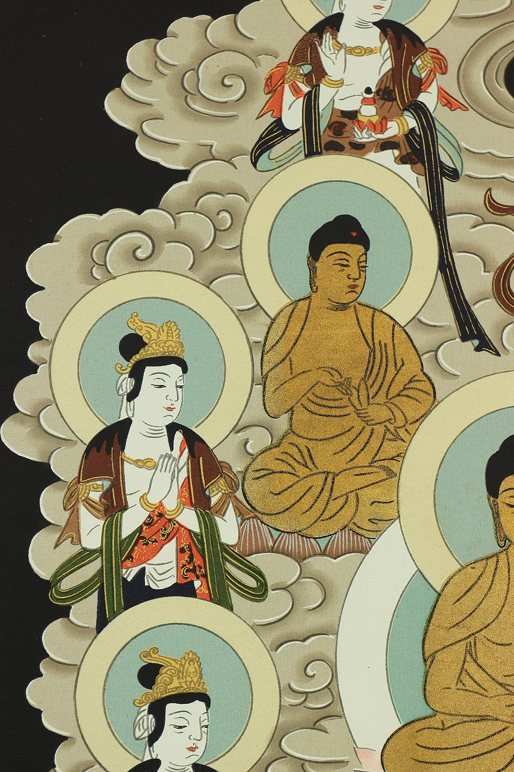 Thirteen Buddhas and Bodhisattvas with Original Box (Tomobako) / Japanese Buddhism Hanging scroll RC542 - Image 6