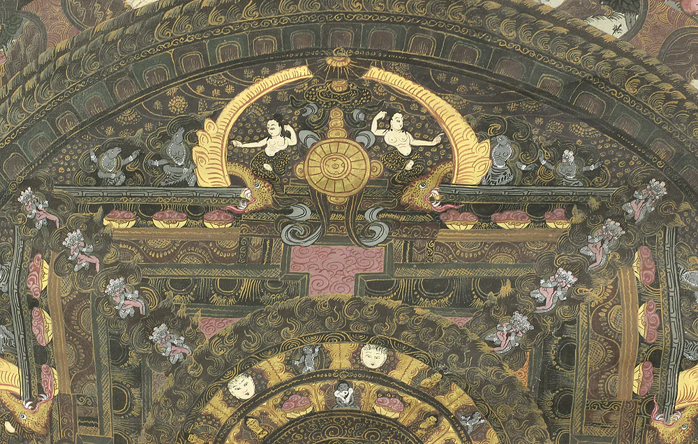 Tibetan Buddhism painting art hanging scroll / Thangka Tanka Deity mandala A717 - Image 15