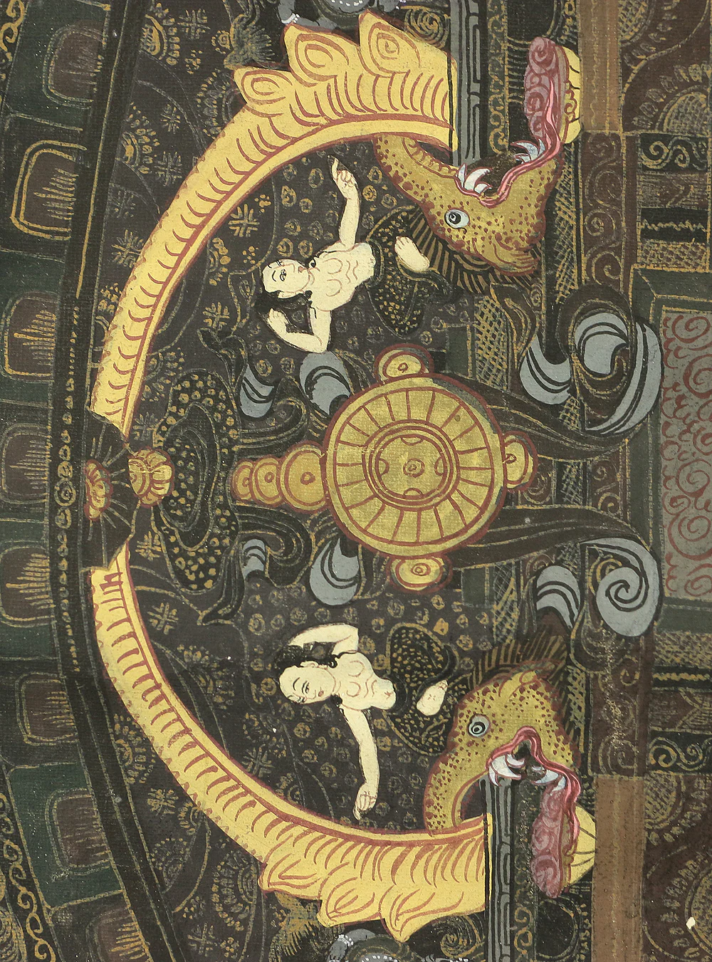 Tibetan Buddhism painting art hanging scroll / Thangka Tanka Deity mandala A717 - Image 26