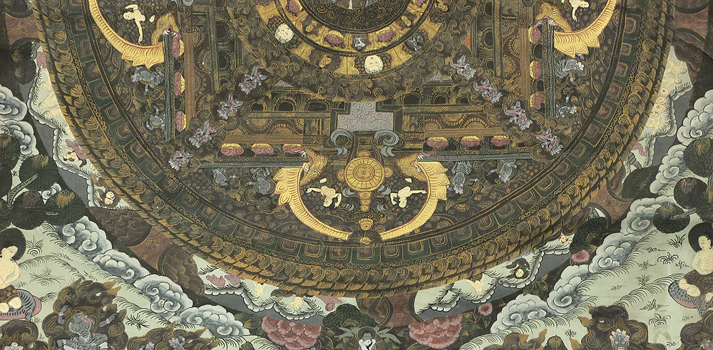 Tibetan Buddhism painting art hanging scroll / Thangka Tanka Deity mandala A717 - Image 27