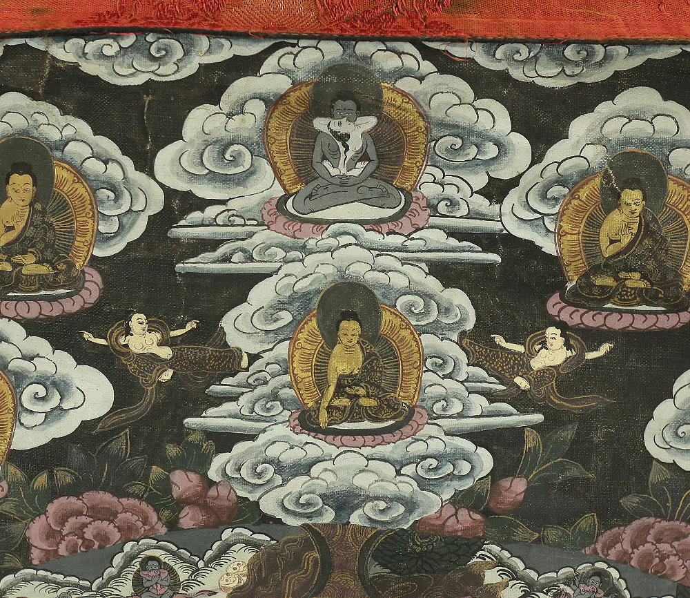 Tibetan Buddhism painting art hanging scroll / Thangka Tanka Deity mandala A717 - Image 6