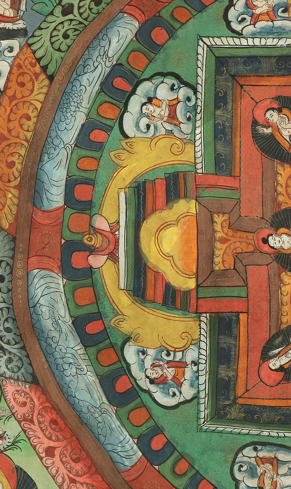 Tibetan Buddhism painting art hanging scroll / Thangka Tanka Deity mandala A718 - Image 24