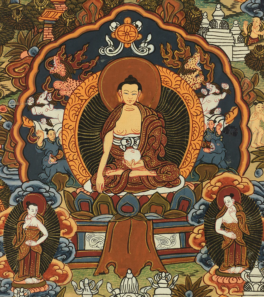 Tibetan Buddhism painting art kakejiku kakemono hanging scroll / Thangka Tanka Deity mandala with Box W493 - Image 10