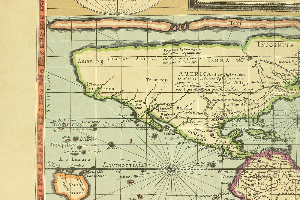 Totivs Orbis Cogniti Vniver Salis Descriptio - The World by Gerard and Cornelis de Jode, 1589 - Reproduced with permission of Rand McNally &amp; Company from maps in the Library of Congress. M202 - Image 15