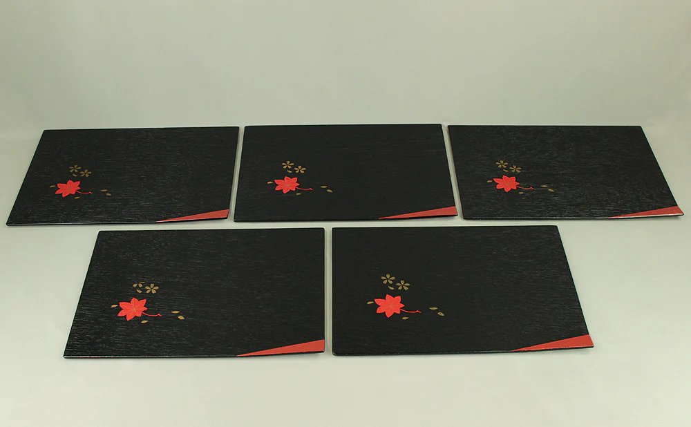 Tray (10) - Echizen Lacquerware Large and Small Square Tea Tray / Japanese Tea Ceremony Utensil VA450 - Image 10