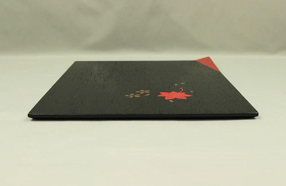 Tray (10) - Echizen Lacquerware Large and Small Square Tea Tray / Japanese Tea Ceremony Utensil VA450 - Image 4