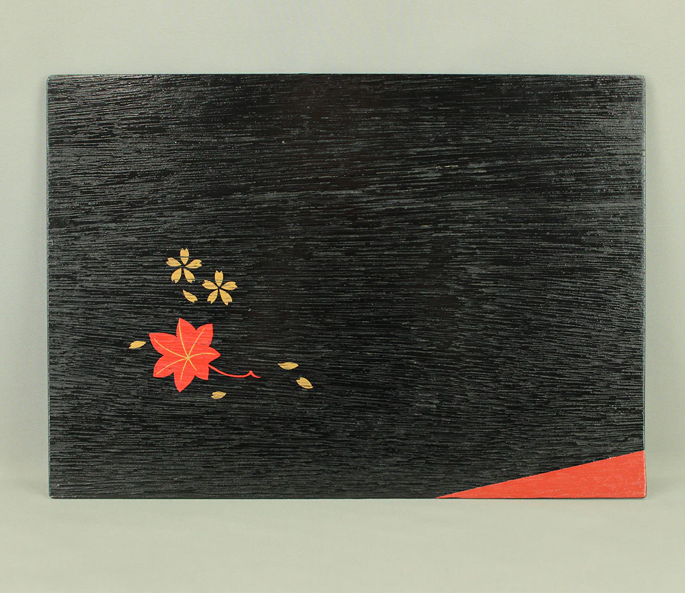 Tray (10) - Echizen Lacquerware Large and Small Square Tea Tray / Japanese Tea Ceremony Utensil VA450 - Image 7
