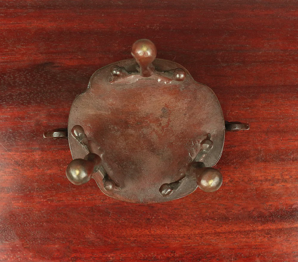 Tripod Openwork Shishi lion foo dog Casting copper incense burner 村田宏 Murata Hiroshi (b1936) - 瑞峰 Zuiho / Japanese tea ceremony utensil tool with Original Box V526 - Image 19