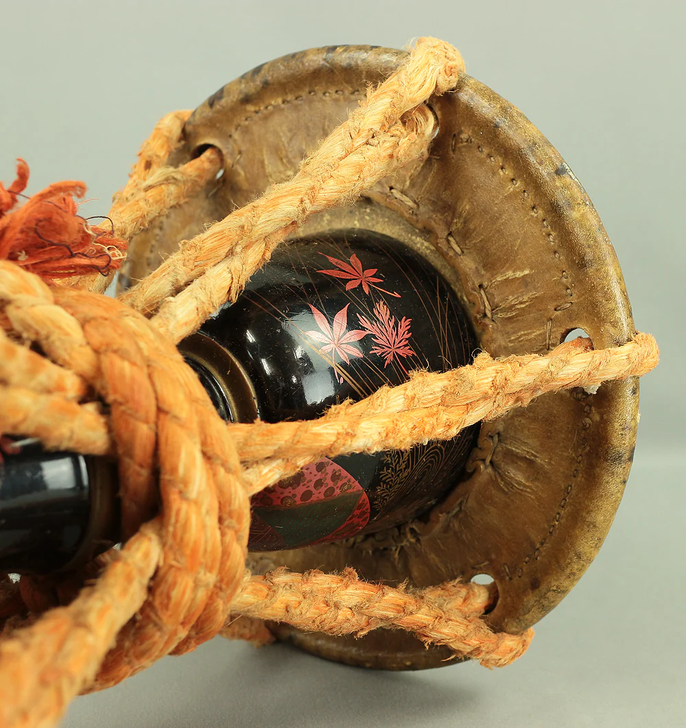 Tsuzumi Lacquered hand drum used for Japanese traditional events Matsuri Festival, Noh, Kabuki, Geisha, Ohayashi, etc... - For decorative V789 - Image 11