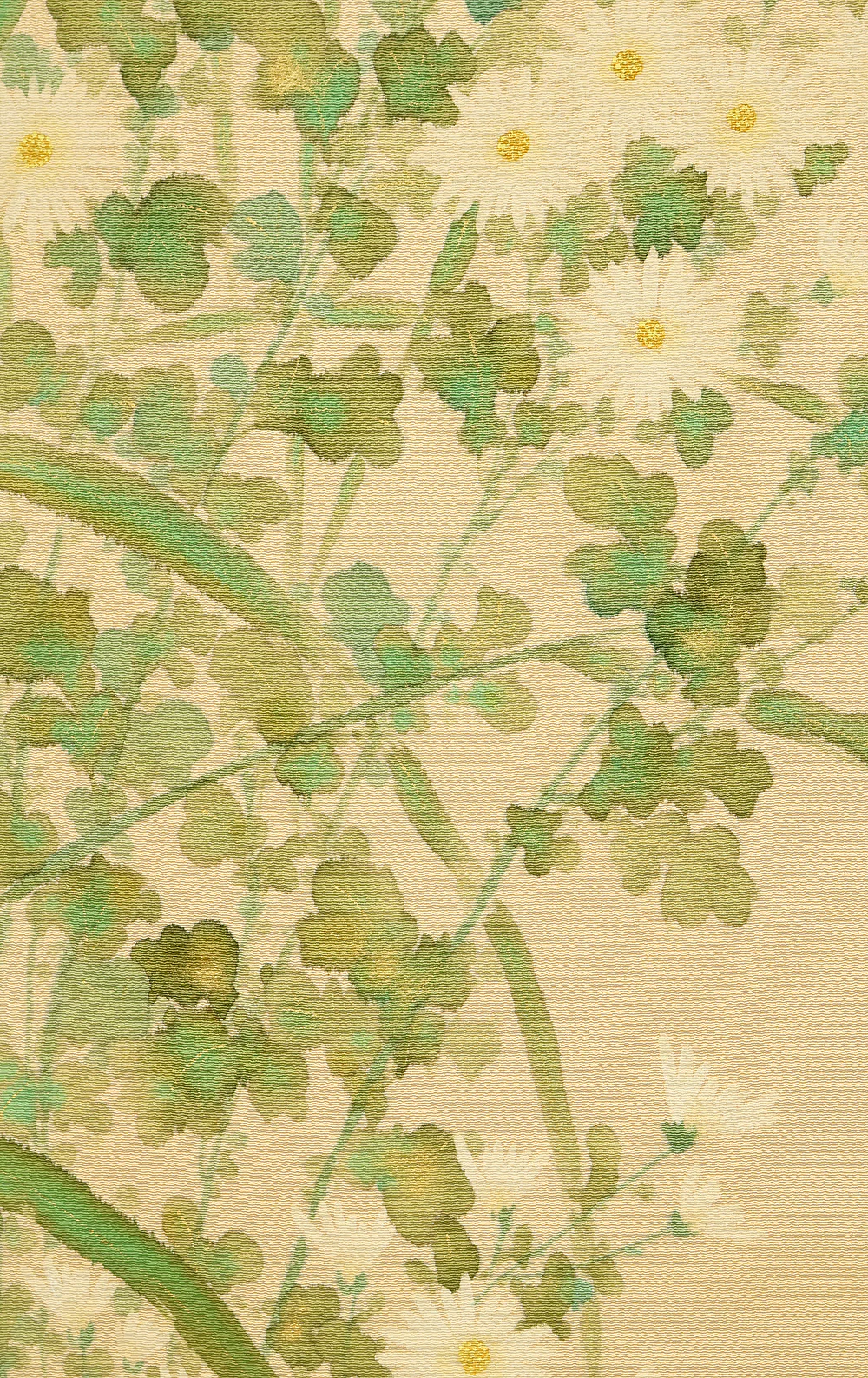 Two Little Birds and Autumn Flowers Chrysanthemums Pampas Grass Byobu Two Panels Folding Screens Room Dividers VA954 - Image 12