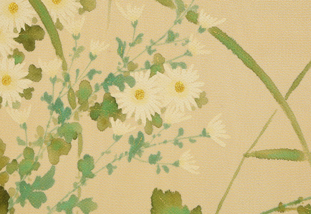 Two Little Birds and Autumn Flowers Chrysanthemums Pampas Grass Byobu Two Panels Folding Screens Room Dividers VA954 - Image 16