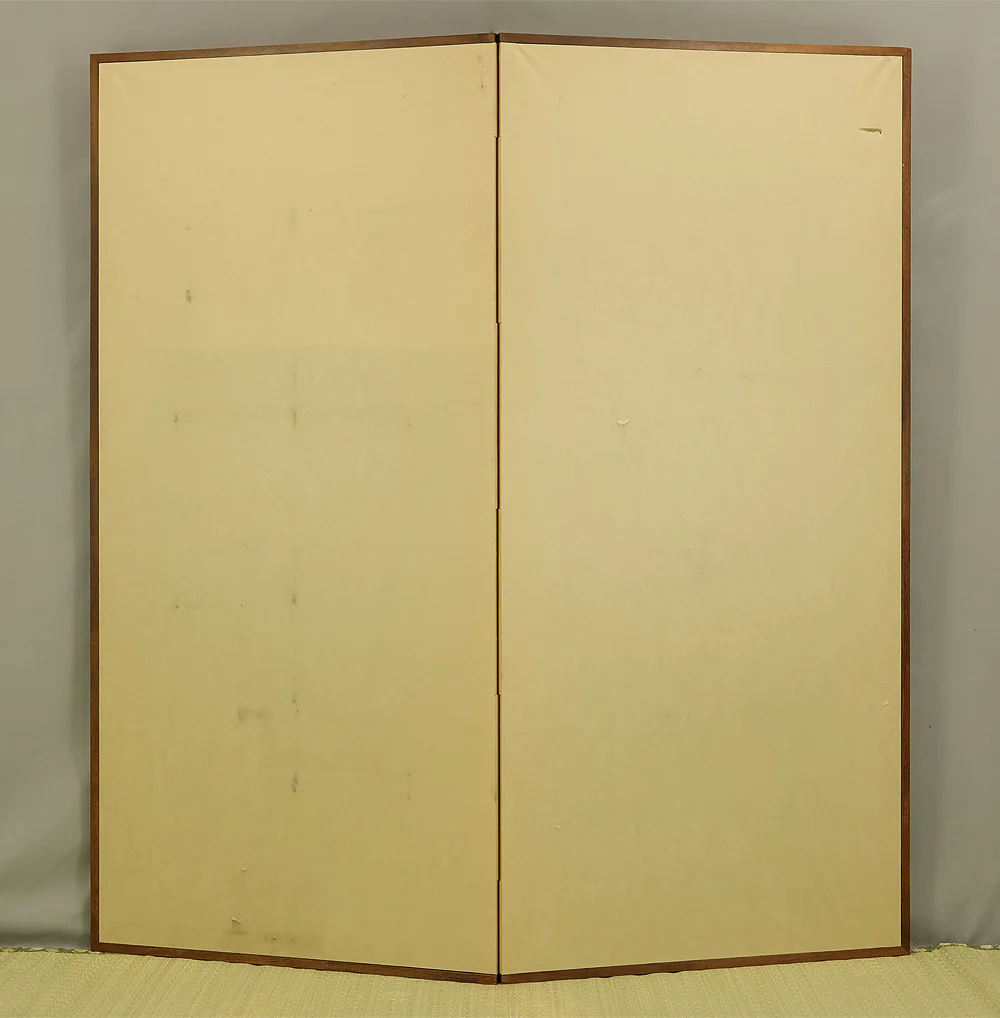 Two Little Birds and Autumn Flowers Chrysanthemums Pampas Grass Byobu Two Panels Folding Screens Room Dividers VA954 - Image 28