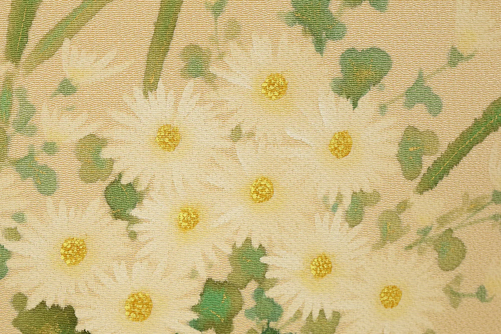 Two Little Birds and Autumn Flowers Chrysanthemums Pampas Grass Byobu Two Panels Folding Screens Room Dividers VA954 - Image 9
